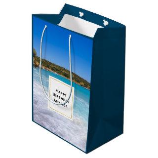 Exotic Beach Tropical Island Paradise Birthday Medium Gift Bag