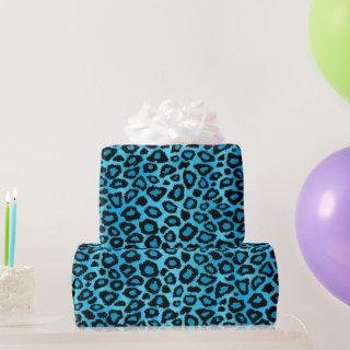 Exotic Leopard Animal  Blue Skin Print