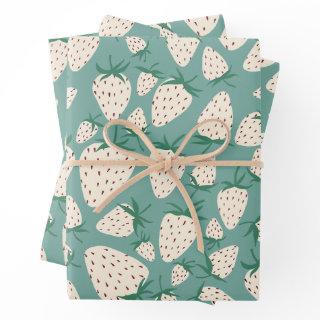 Exotic White Strawberries Sweet Colorful Fruit  Sheets