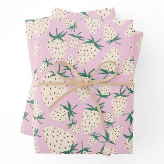 Exotic White Strawberries Sweet Colorful Fruit   Sheets