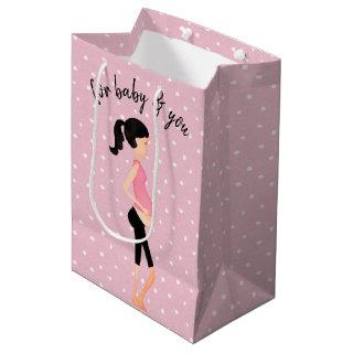 Expectant Mother on Polka Dots  Medium Gift Bag