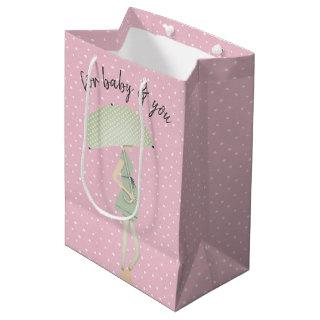 Expectant Mother with Umbrella Medium Gift Bag
