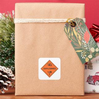 Explosives Sign Square Sticker