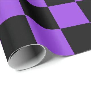 Extra Large Black and Purple Checks