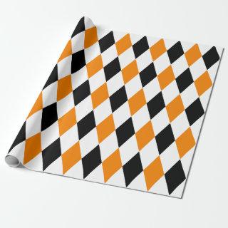 Extra Large Black, Orange and White Harlequin