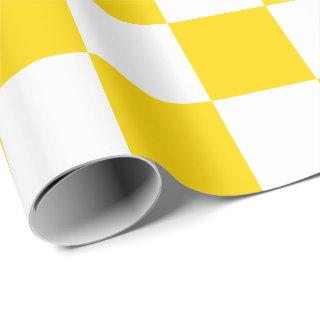 Extra Large Golden Yellow and White Checks