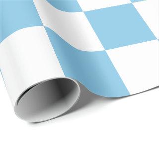 Extra Large Light Blue and White Checks