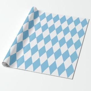 Extra Large Light Blue and White Harlequin