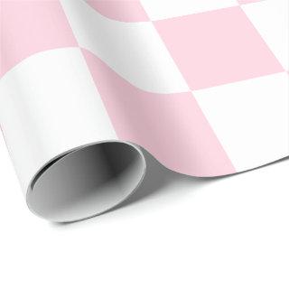 Extra Large Light Pink and White Checks
