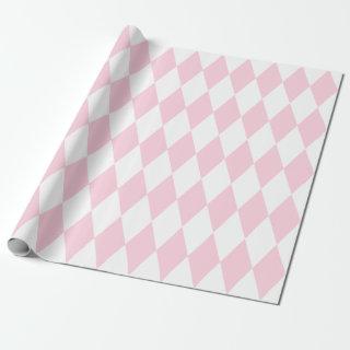 Extra Large Light Pink and White Harlequin