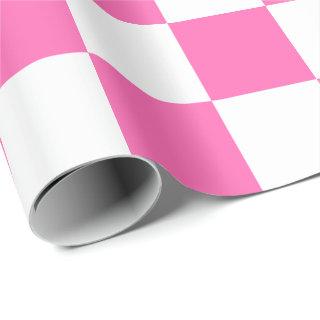 Extra Large Pink and White Checks