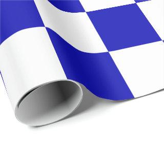 Extra Large Royal Blue and White Checks