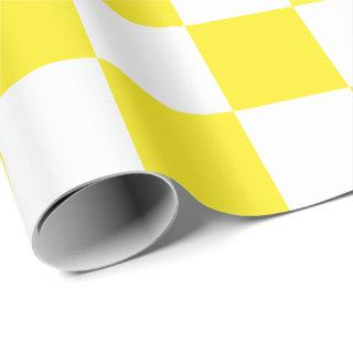 Extra Large Yellow and White Checks