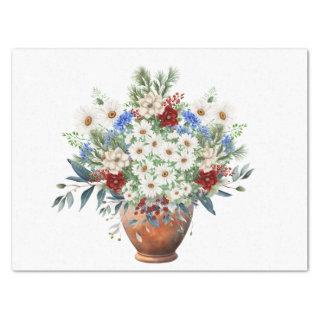 Extravagant Bouquet of Christmas Florals Tissue Paper