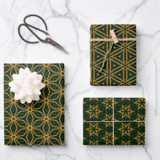 Extravagant Emerald Green and Gold Christmas  Sheets