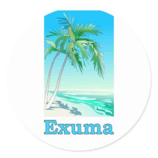 Exuma, Bahamas Classic Round Sticker