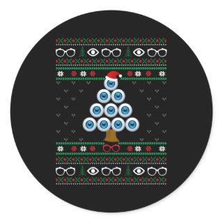 Eye Ball Tree Optometry Ugly Classic Round Sticker