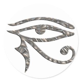 Eye Of Horus - SILVER Classic Round Sticker
