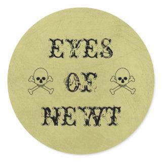 Eye Of Newt Label Halloween Candy Bar Signs