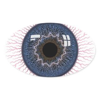 Eyeball -517 oval sticker