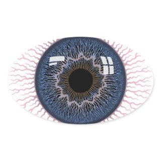 Eyeball -517 oval sticker