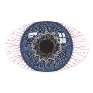 Eyeball -517 oval sticker