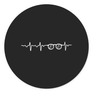 Eyeglasses For A Optometry Student Classic Round Sticker