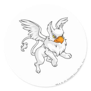Eyrie White Classic Round Sticker