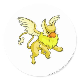 Eyrie Yellow Classic Round Sticker