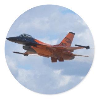 F16 Fighting Falcon Classic Round Sticker