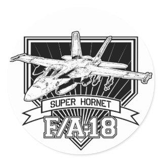 F18 Super Hornet Classic Round Sticker