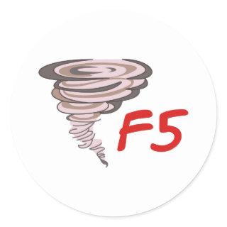 F5 TORNADO CLASSIC ROUND STICKER