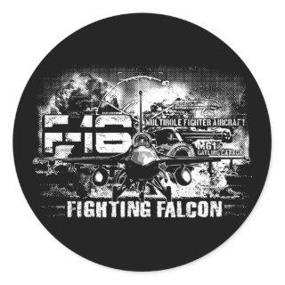 F-16 Fighting Falcon Classic Round Sticker