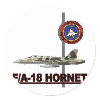 F-18 Top Gun Classic Round Sticker