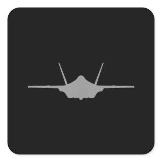F-35 A JSF Lightning II Aircraft Silhouette and Tr Square Sticker