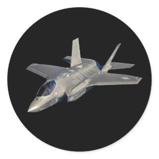 F-35 Lightning II Panther Jet Fighter Classic Round Sticker