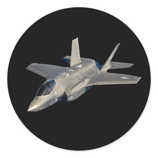 F-35 Lightning II Panther Jet Fighter Classic Round Sticker