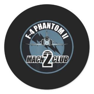 F-4 Phantom II Mach 2 Club Classic Round Sticker
