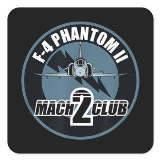 F-4 Phantom II Mach 2 Club Square Sticker