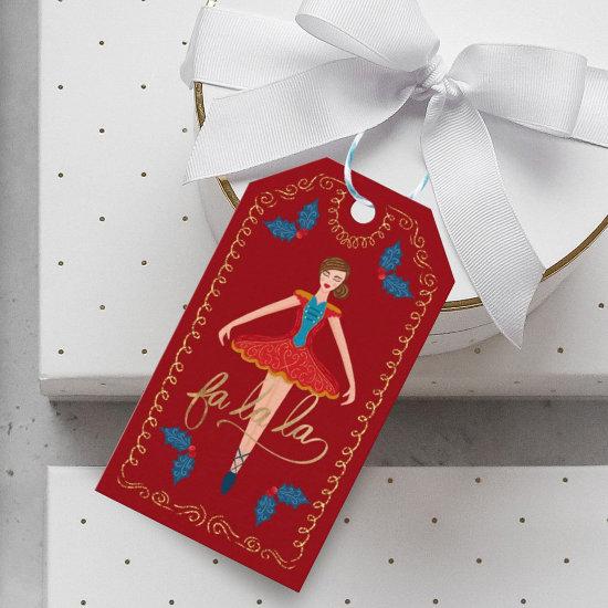 Fa La Christmas Nutcracker Ballet Dancer To & From Gift Tags