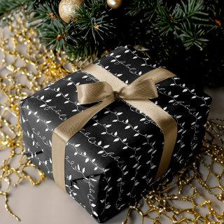 Fa La Christmas String Lights Black white & Gold  Sheets