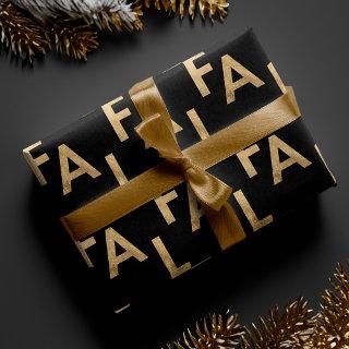 FA LA LA Bold Letters Modern Minimal Black & Gold