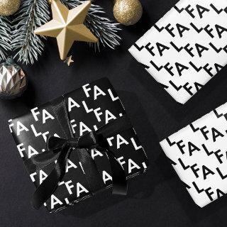 FA LA LA Bold Letters Modern Minimal Black & White  Sheets