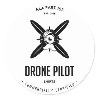 FAA Part 107 Drone Pilot Com. Certified Sticker