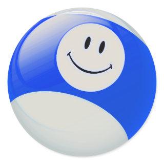 Face Billiards Ball Classic Round Sticker