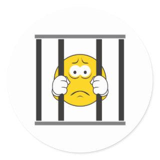 Face in Jail Classic Round Sticker