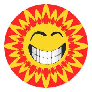 FACE SUNSHINE CLASSIC ROUND STICKER