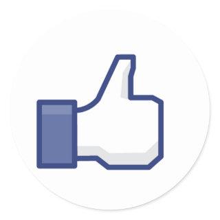 Facebook Like Button Classic Round Sticker