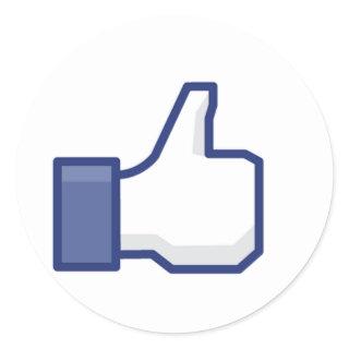 Facebook Like Button Classic Round Sticker