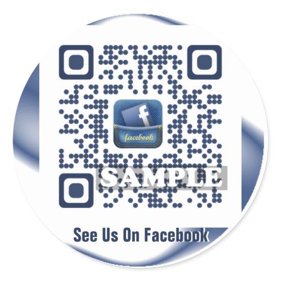 Facebook QR Code Sticker (Template Net2tag QR#540)